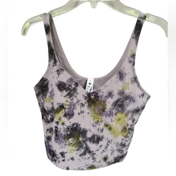 Lululemon | Align Tank Top Radial Tie Dye Mauve Grey Multi, Size 4 - Picture 1 of 6